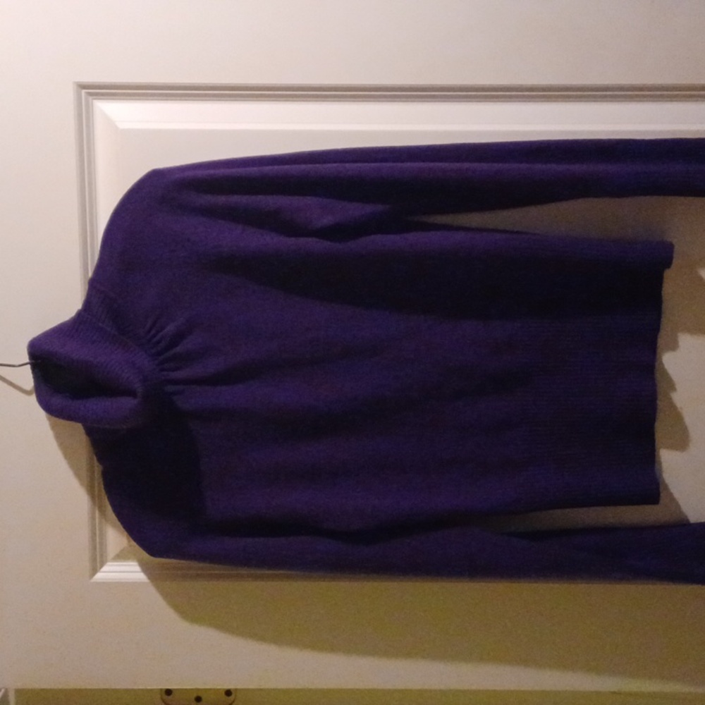 Takeout,eggplant (dark purple), fitted,turtleneck.Sz.M